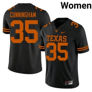 Women's Replica College Football Black UT #37 Jonathan Cunningham Jersey 667452-606