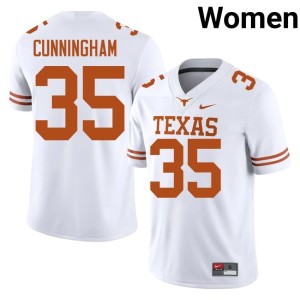 Women's Jonathan Cunningham Game College Football University of Texas #37 White Jerseys 365432-807