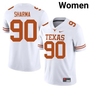 Women's White Game College Football UT Longhorns Josiah Sharma #90 Jersey 396816-527