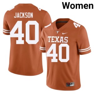 Women University of Texas University Orange College Football Lance Jackson #40 Jerseys 540859-585
