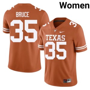 Women Texas Athletics #35 Player McCoy Bruce College Football Orange Jersey 176185-205