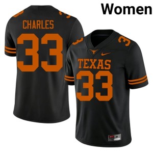 Women Myron Charles #33 College Football NCAA Black Lone Star State Reps Jerseys 511832-887