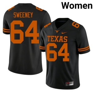 Women Robert Sweeney #64 Texas Athletics College Football Official Black Jersey 104990-540