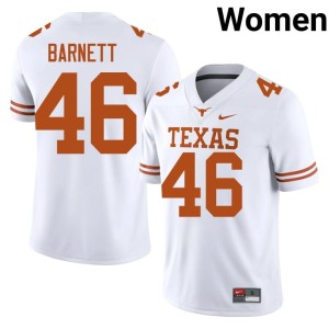 Women's Spencer Barnett #46 University White Longhorns College Football Jersey 233472-849