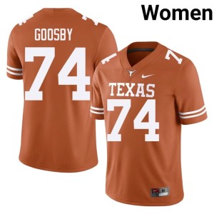 Women's University of Texas Longhorns #74 College Football Stitched Orange Trevor Goosby Jerseys 136062-827