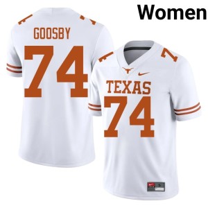 Womens College Football 2026 Trevor Goosby White Texas Longhorns #74 Jersey 539900-328
