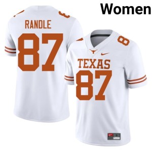 Womens UT #87 NCAA College Football White Will Randle Jersey 198332-344