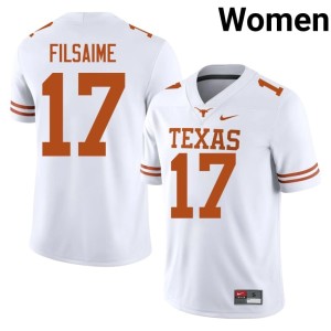 Women 2026 UT White College Football #17 Xavier Filsaime Jerseys 359706-768