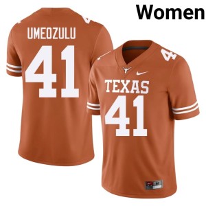 Women's Ziky Umeozulu College Football Orange Longhorns #41 Player Jersey 642012-105
