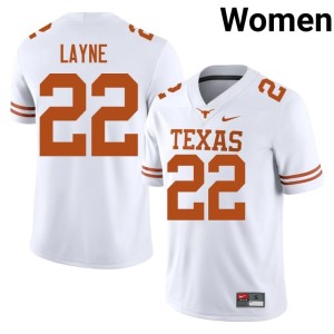 Women Longhorns Bobby Layne College Football #22 2026 White Jersey 593530-516