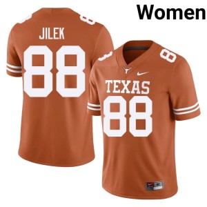 Women's Limited Charlie Jilek College Football Texas #88 Orange Jerseys 545915-847
