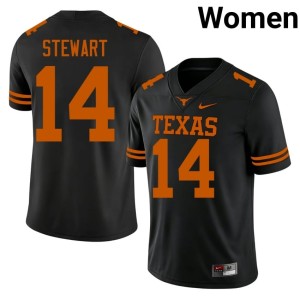 Womens Horns 2026 Chris Stewart Black College Football #14 Jersey 450912-670