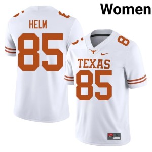 Women's University White #85 University of Texas College Football Gunnar Helm Jersey 120814-980