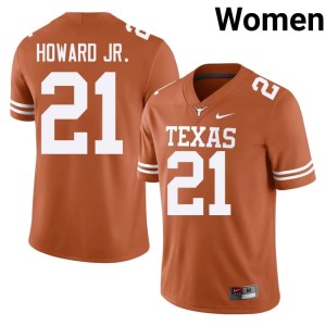 Womens College Football High School Hayward Howard Jr. The Horns Orange #21 Jerseys 957573-281