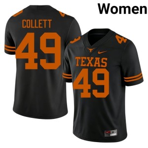 Women Black #49 College Football Game Jake Collett UT Jersey 190232-512