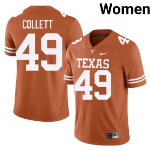 Women College Football UT Orange Official Jake Collett #49 Jerseys 876071-177