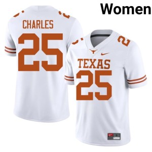 Women's College Football Alumni Lone Star State Reps Jamaal Charles #25 White Jerseys 651520-416