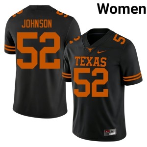 Women's Game #52 College Football Black Longhorns James Johnson Jersey 870904-770
