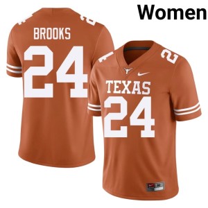 Women University of Texas Orange NCAA Jonathon Brooks #24 College Football Jersey 141862-452