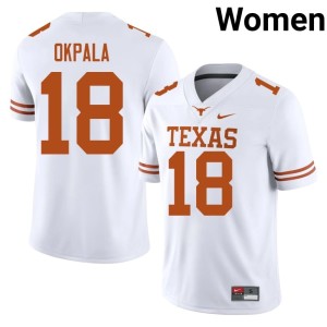 Women Kosi Okpala White College Football Limited #18 UT Austin Jerseys 901005-342