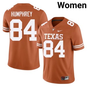 Womens #84 Orange Stitched Lil'Jordan Humphrey College Football Burnt Orange Jerseys 225580-724