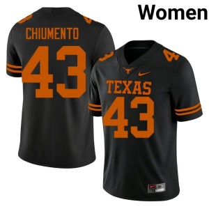 Womens #43 Mac Chiumento High School UT Black College Football Jersey 886013-605