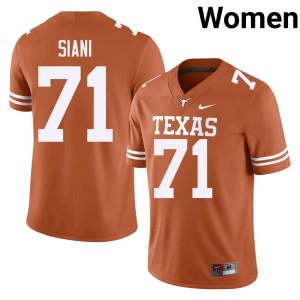Womens Melvin Siani #71 The Horns Official Orange College Football Jerseys 836718-931