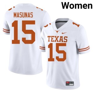 Women College Football White UT #15 Michael Masunas 2026 Jerseys 237292-974