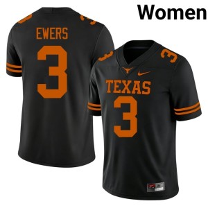 Womens High School College Football Quinn Ewers Lone Star State Reps Black #3 Jerseys 124001-782