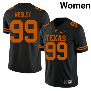 Womens Black College Football Richard Wesley UT #99 Official Jersey 709048-744