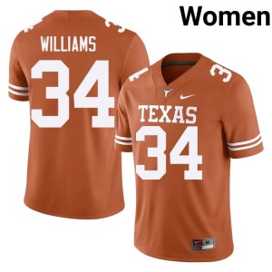 Womens Ricky Williams Player College Football #34 University of Texas Orange Jerseys 260403-518