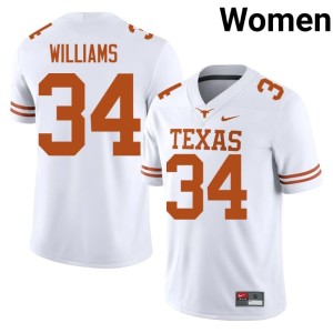 Womens Burnt Orange NCAA Ricky Williams White #34 College Football Jerseys 923300-263