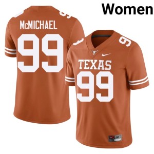Women's Orange Steve McMichael College Football #99 Game UT Jersey 861556-142
