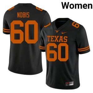 Womens University Tommy Nobis UT College Football #60 Black Jerseys 521360-343