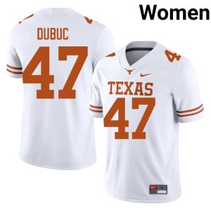 Womens University UT Trey Dubuc College Football #47 White Jerseys 167678-801
