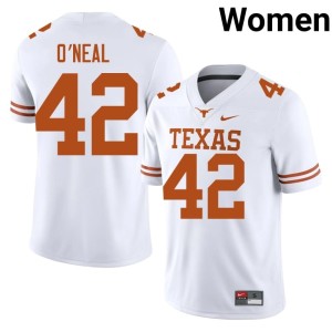 Women's #42 Trott O'Neal Texas 2026-27 College Football White Jerseys 404161-263