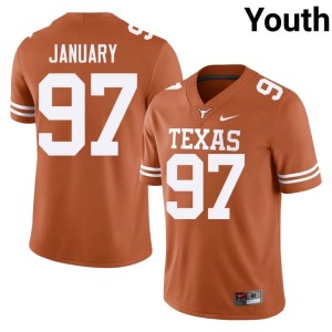 Youth #97 NCAA Alex January UT College Football Orange Jersey 193130-104