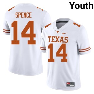 Youth #14 Brad Spence College Football University of Texas White 2026-27 Jerseys 310412-232