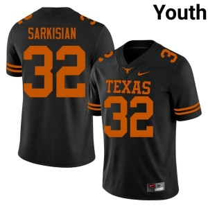 Youth Black #32 UT College Football Brady Sarkisian Alumni Jerseys 166048-435