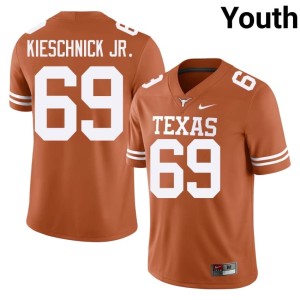 Youth Texas Athletics #69 College Football Brooks Kieschnick Jr. NCAA Orange Jersey 625121-778