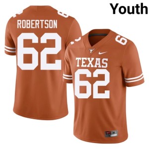 Youth Game College Football Connor Robertson #62 Orange Texas Athletics Jerseys 703503-685