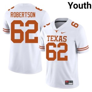 Youth White UT #62 University Connor Robertson College Football Jersey 846565-510