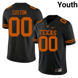 Youth Black Texas #00 Custom University College Football Jerseys 276575-782
