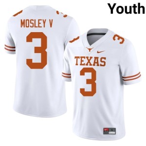 Youth #3 White Texas Athletics Emmett Mosley V College Football Alumni Jerseys 466920-535