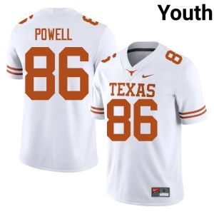 Youth Limited #86 College Football White University of Texas Hudson Powell Jersey 817477-987