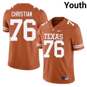 Youth #76 UT Jackson Christian Orange 2026-27 College Football Jerseys 697255-604