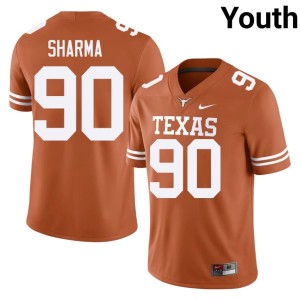Youth Stitched Josiah Sharma Texas Athletics #90 College Football Orange Jersey 687477-834