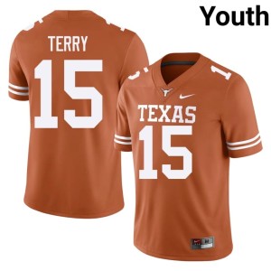 Youth #15 College Football Orange Lone Star State Reps Justus Terry Limited Jersey 571089-919
