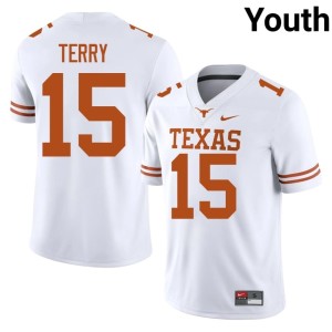Youth White Justus Terry Player #15 College Football Lone Star State Reps Jerseys 248882-658