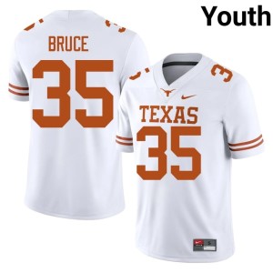 Youth NCAA Burnt Orange College Football White #35 McCoy Bruce Jersey 567744-714